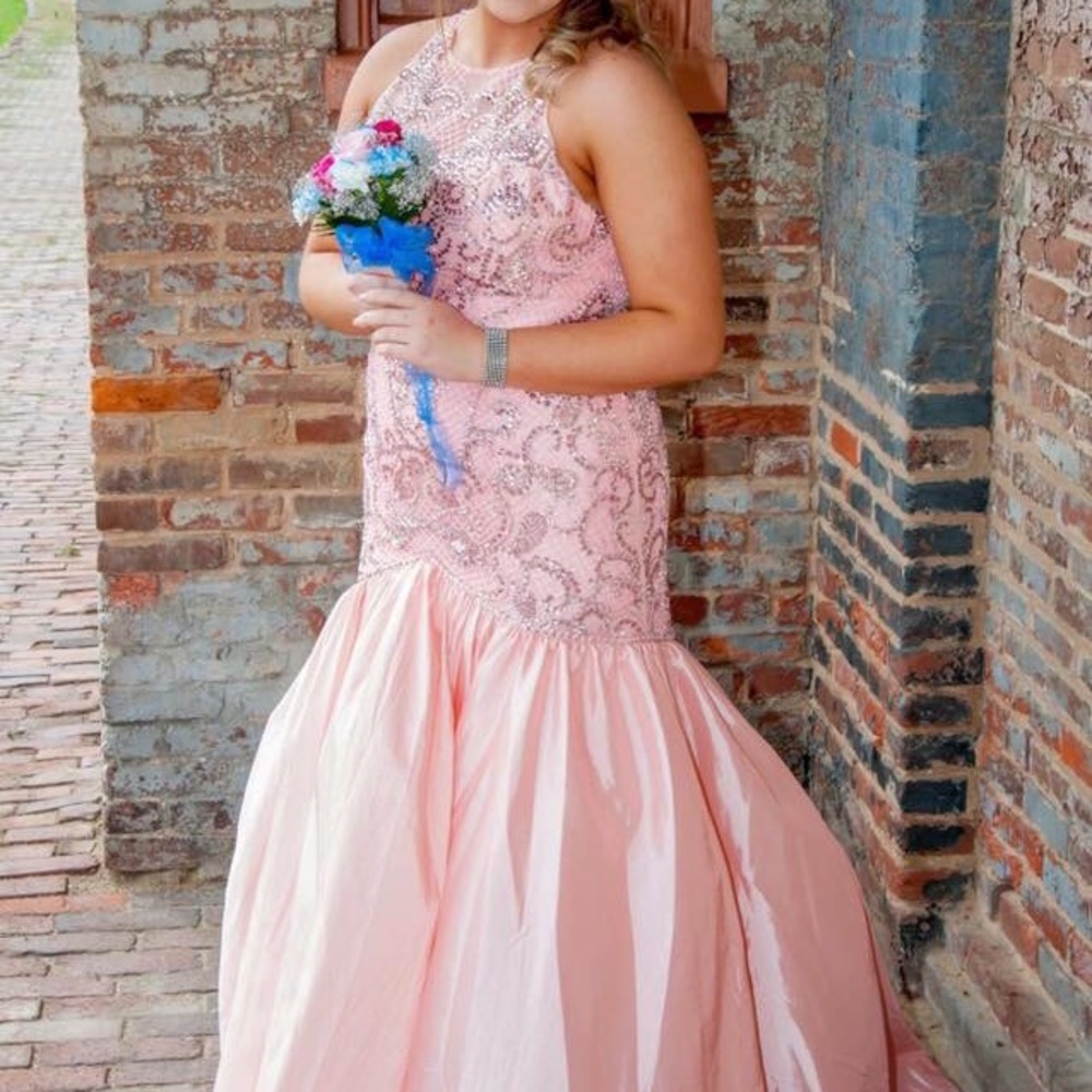 Sherri Hill Pink Mermaid Prom Dress